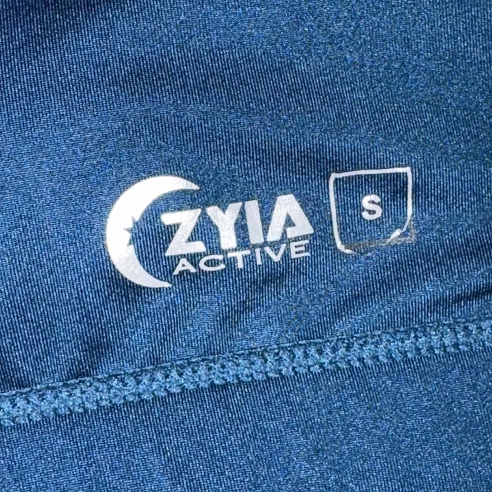 ZYIA Active Teal Blue Racerback‎ Sports Bra Bomber Comfortable Small Padded